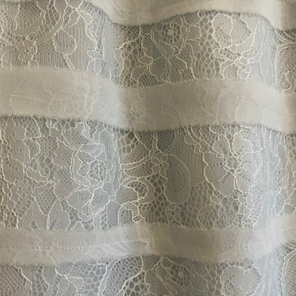 Baby Blue Lace Tiered Skirt - Picture 2 of 6